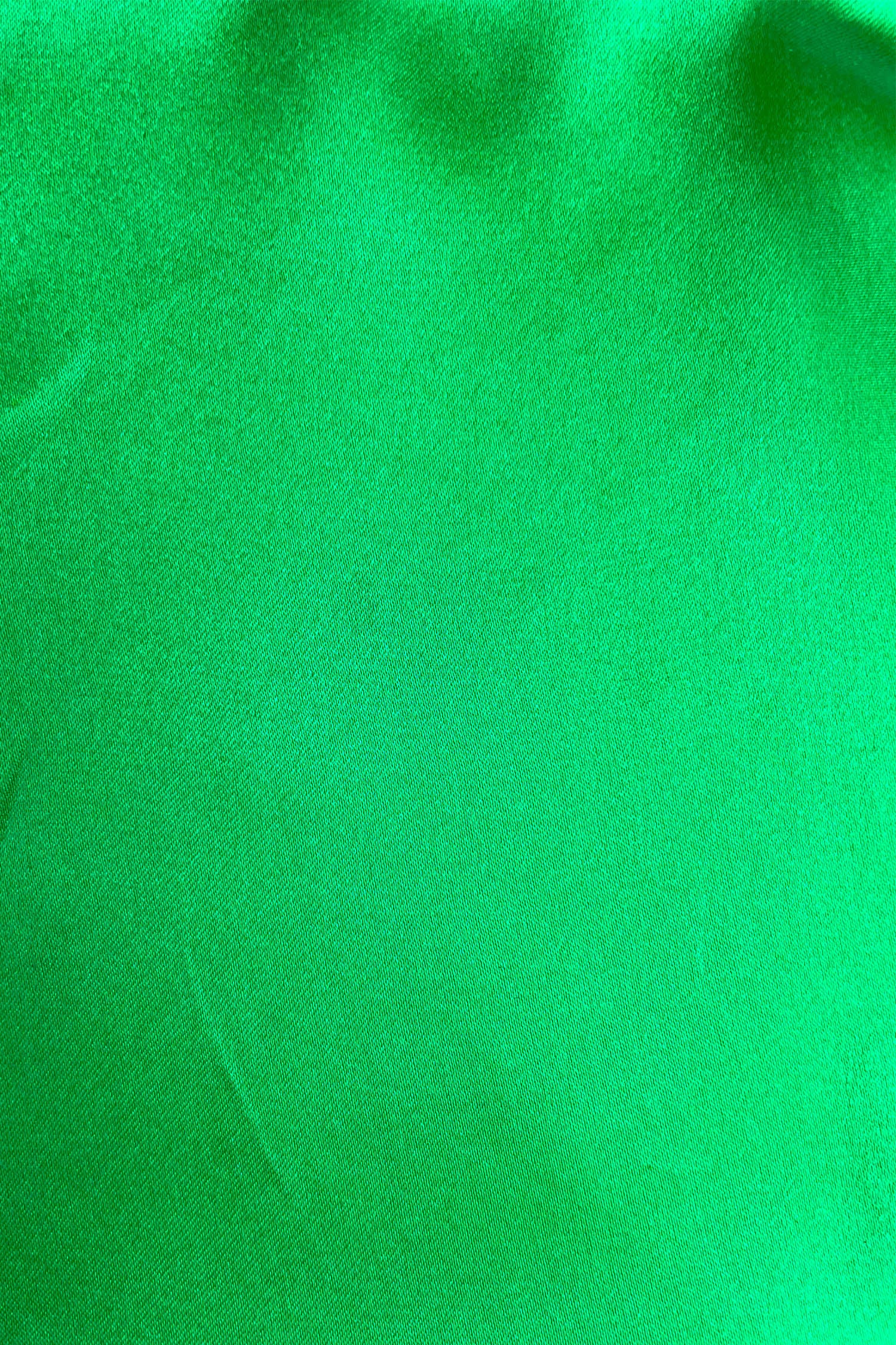 Bright Green Silk Satin