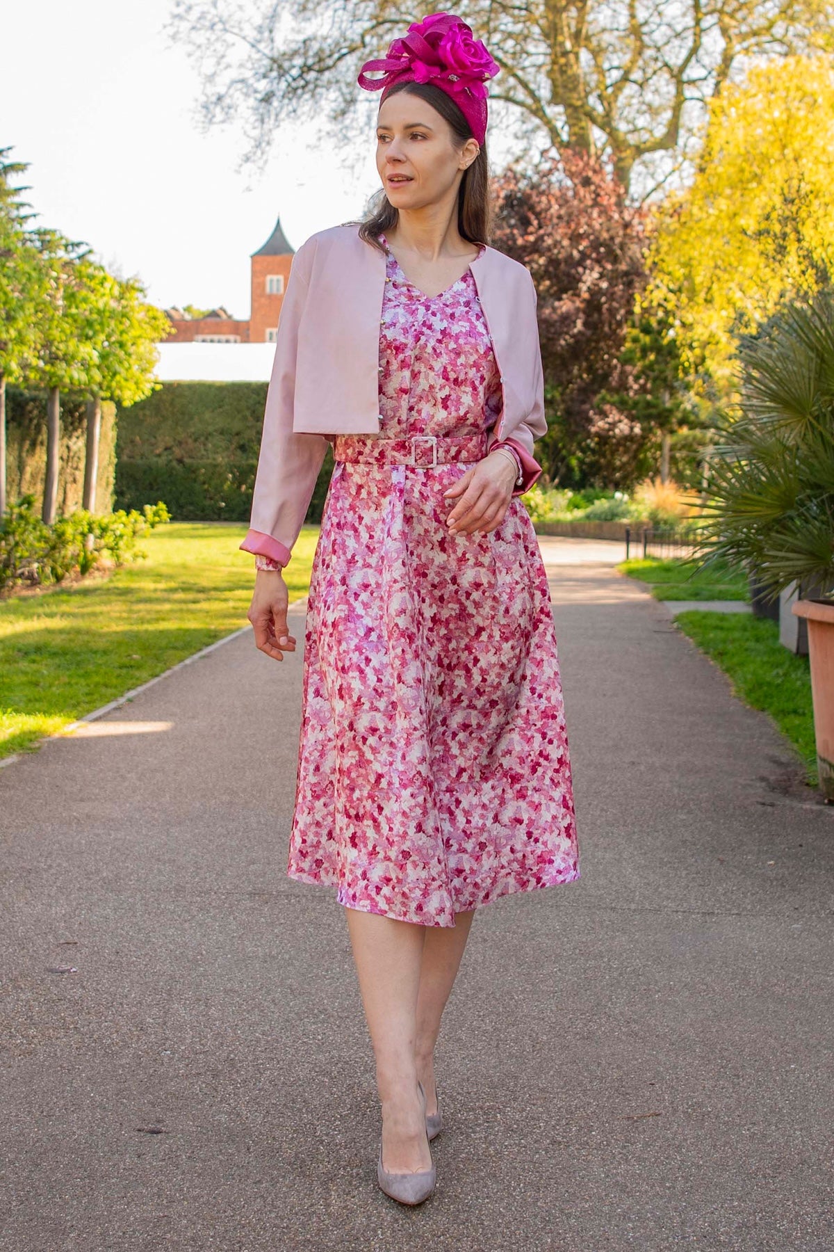 Millie dress front view Rose Haze