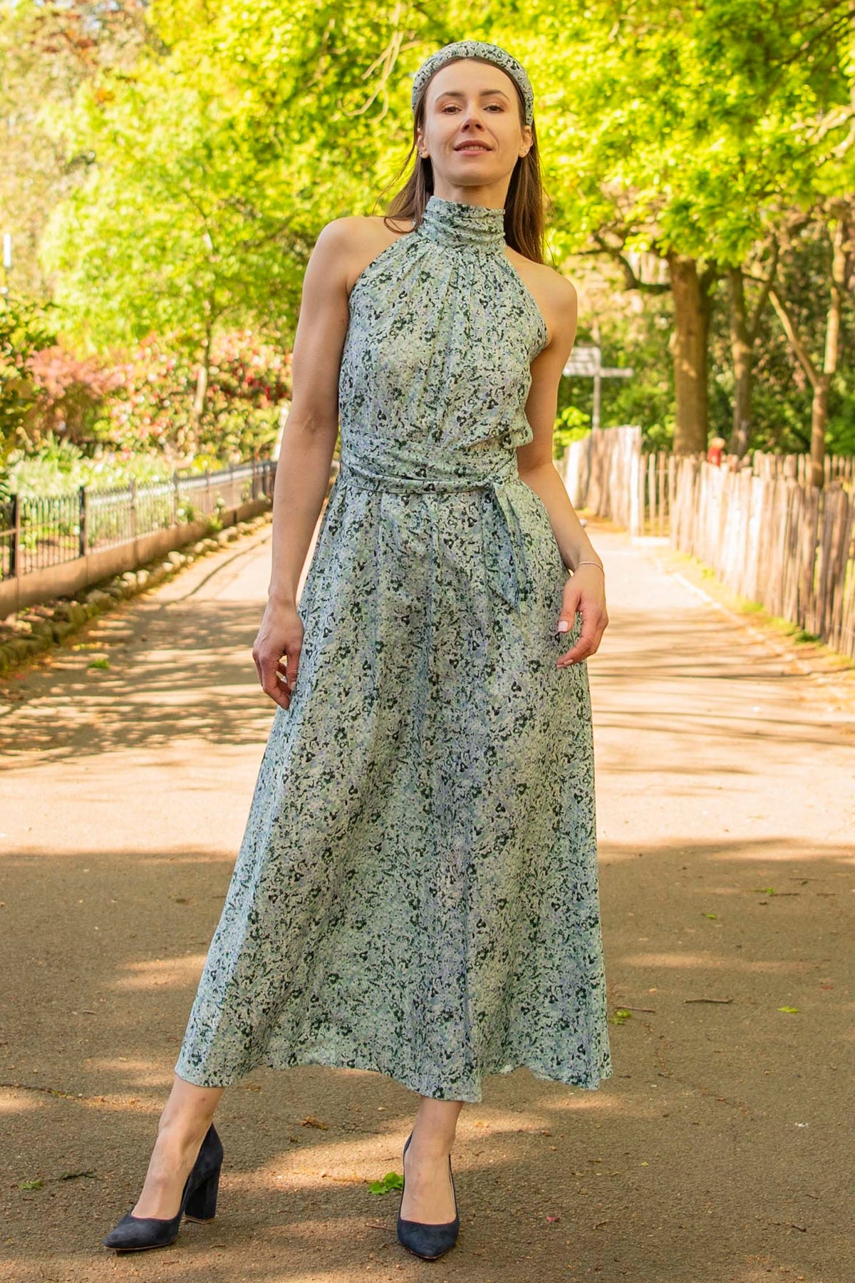 Patricia Silk Bamboo Dress Lawn Magic front view