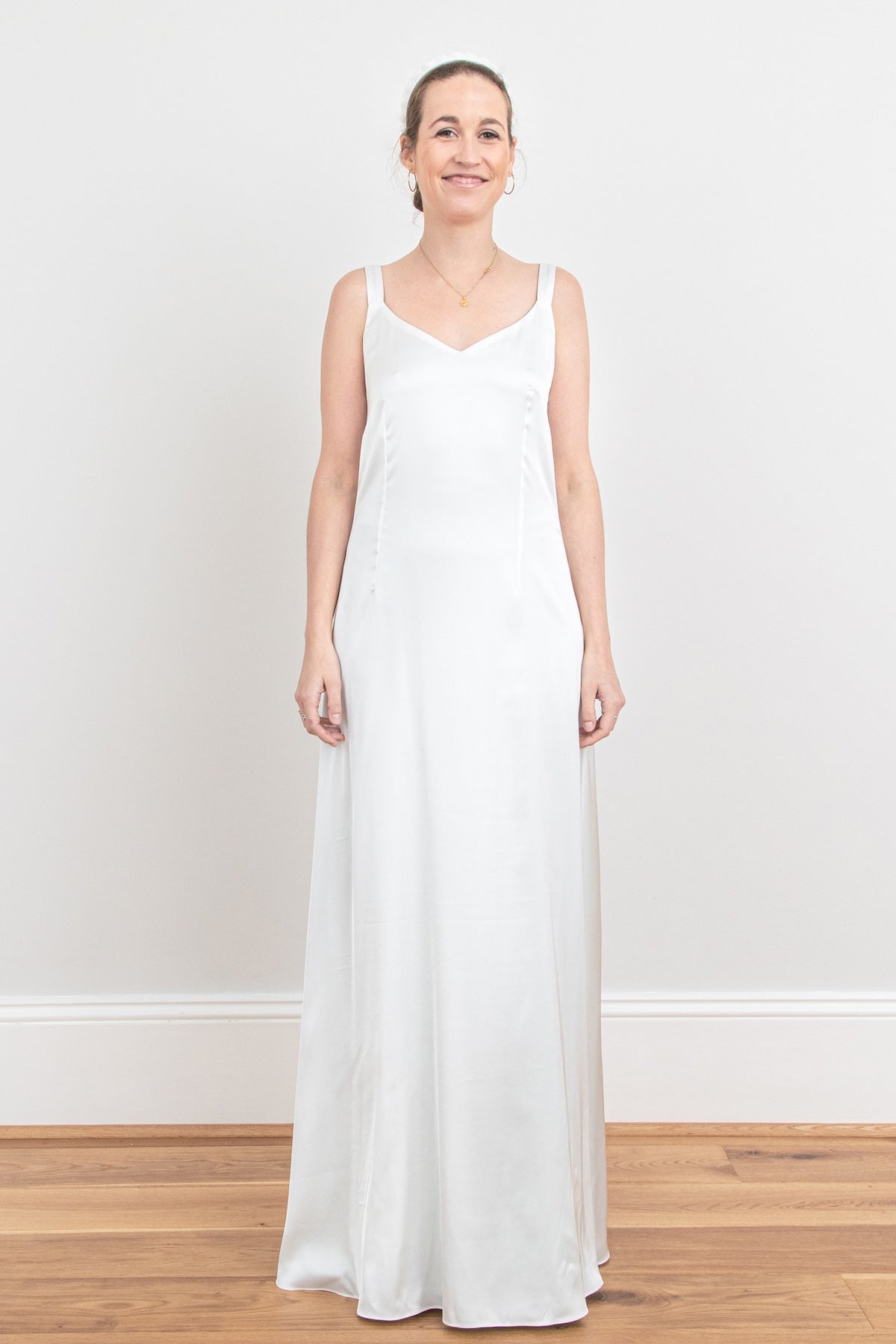 Reversible Elisa Dress Ivory front view