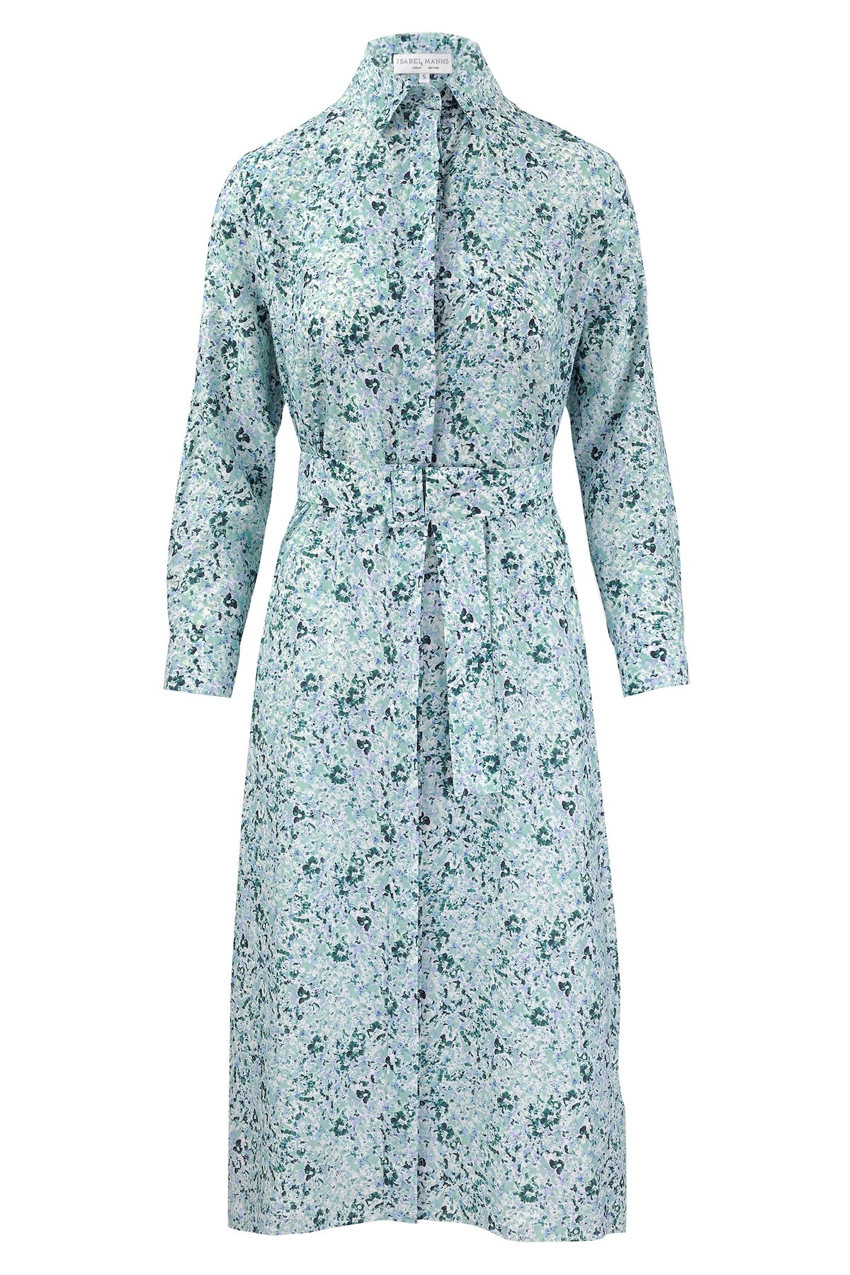 Esme Silk Bamboo Shirt Dress Lawn Magic front view