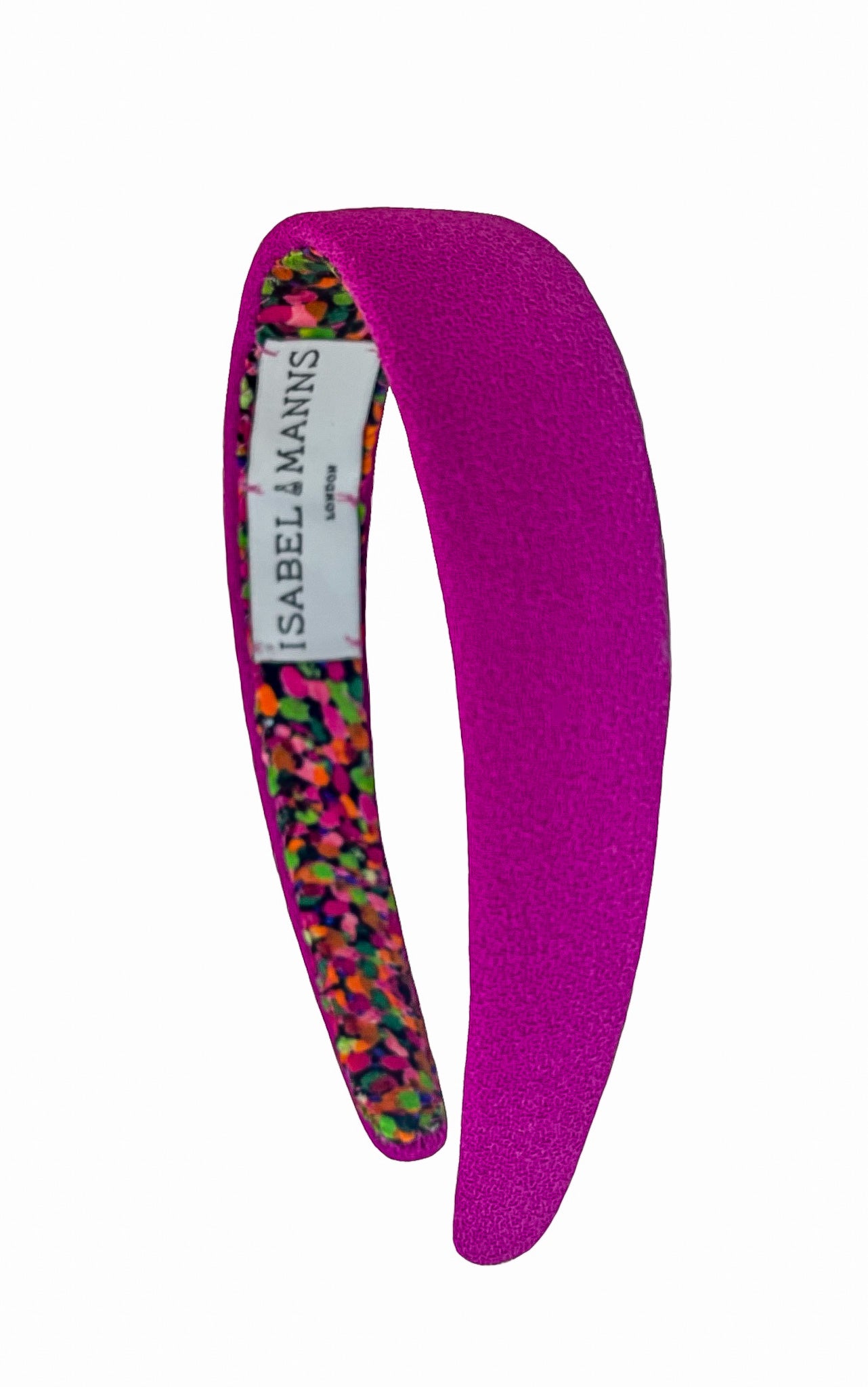 saturated magenta coloured wool crepe headband