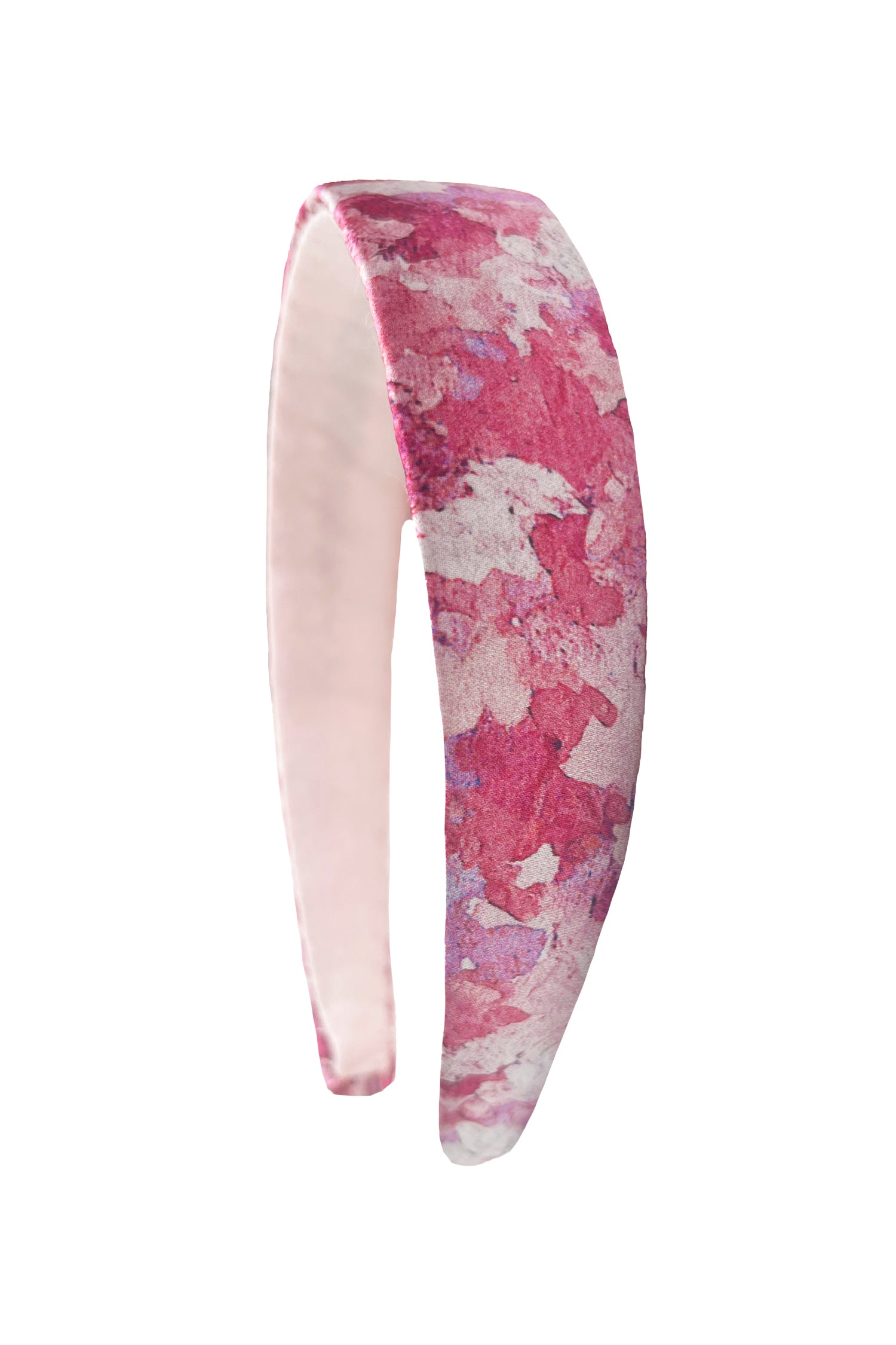 a pale pink printed headband cut out image