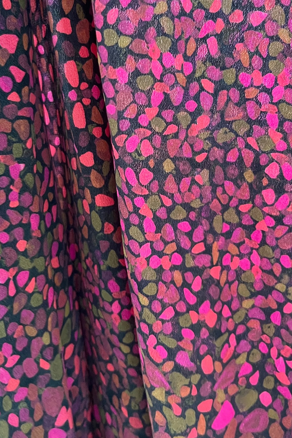 dappled bloom silk crepe de chine swatch