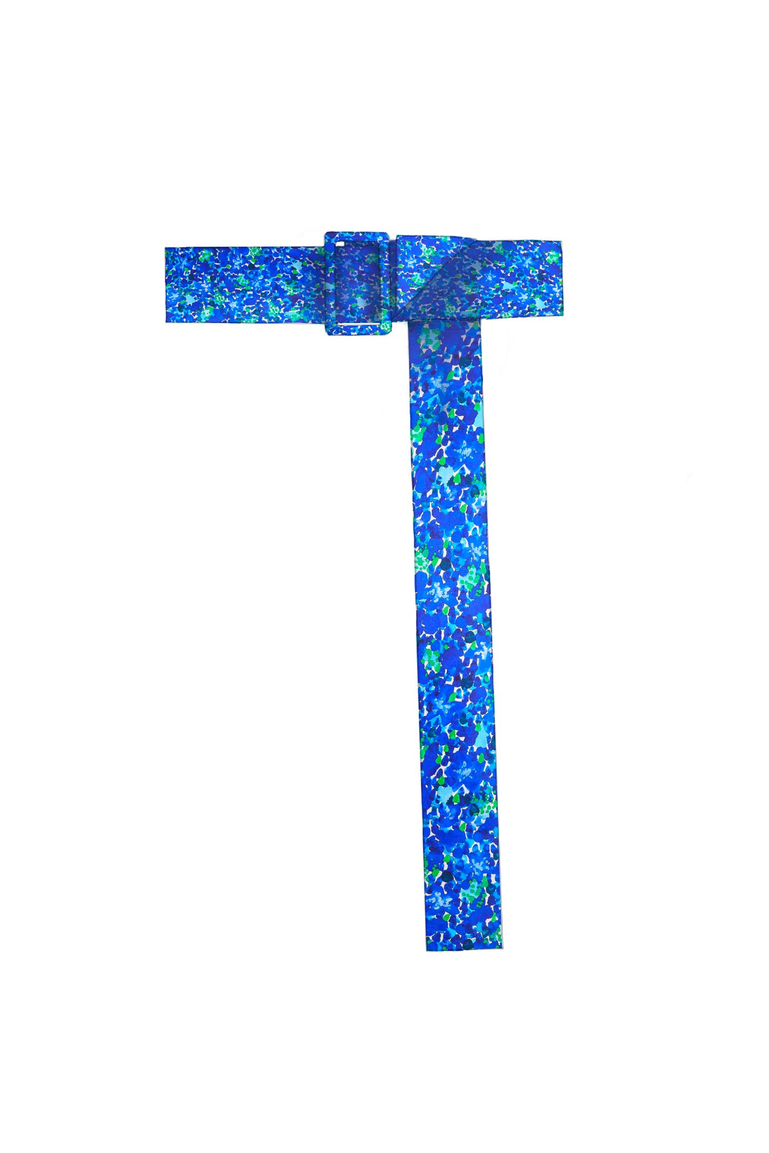 An adjustable and detachable fabric silk satin covered belt.