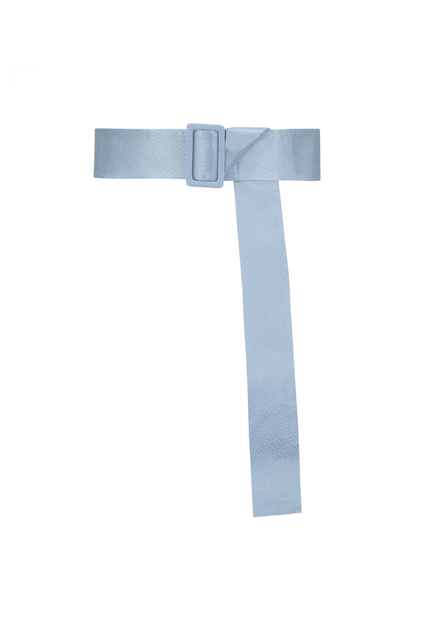 Our adjustable and detachable fabric silk satin covered belt.