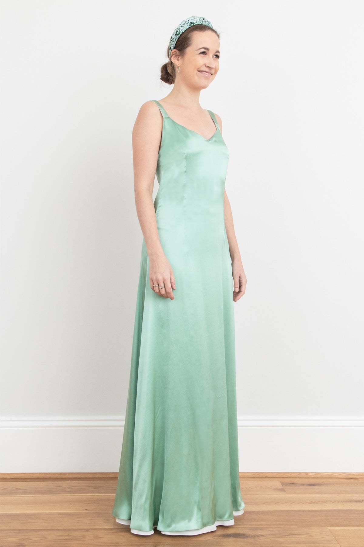 Reversible Elisa Dress Mint front view