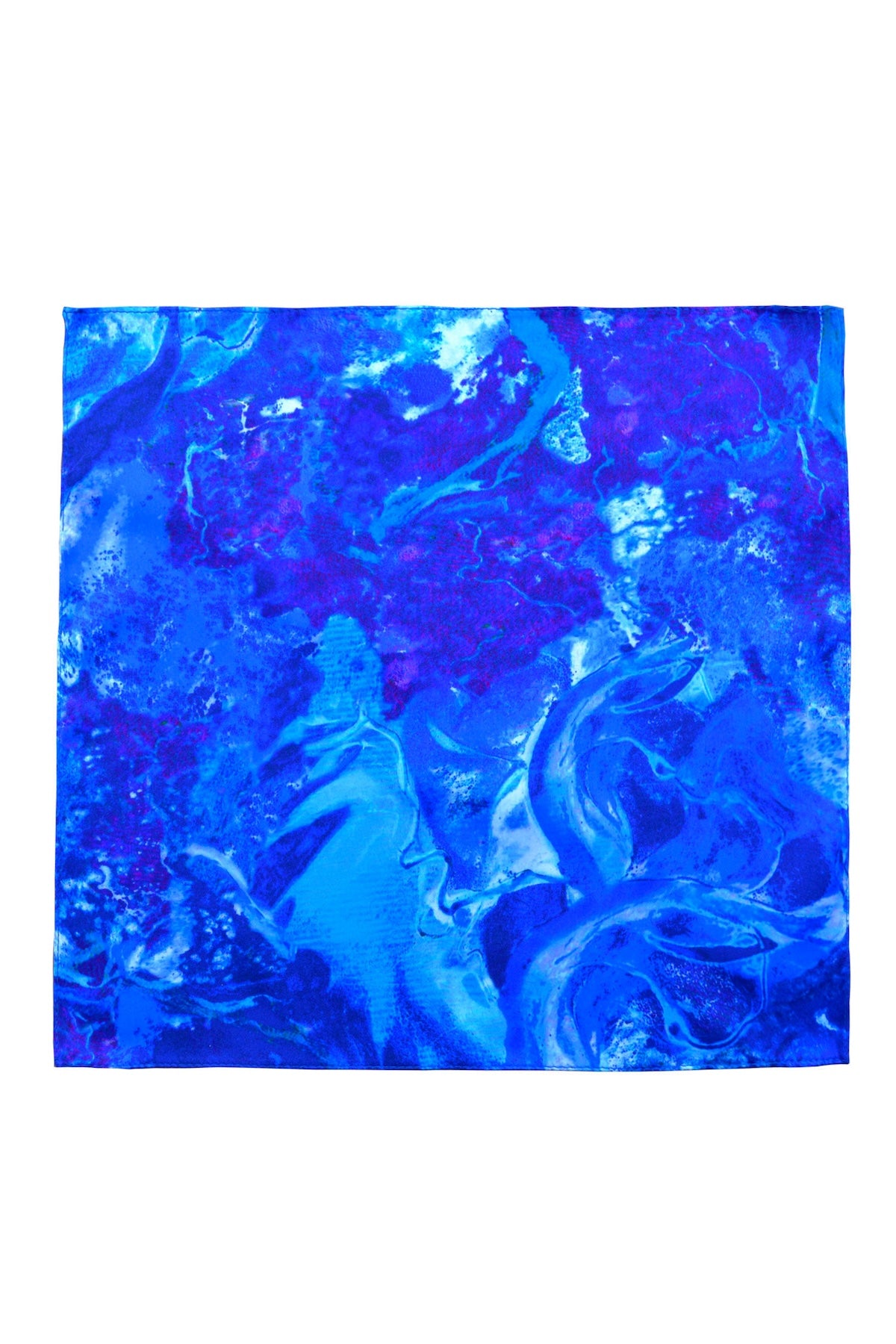 ocean water silk satin pocket square