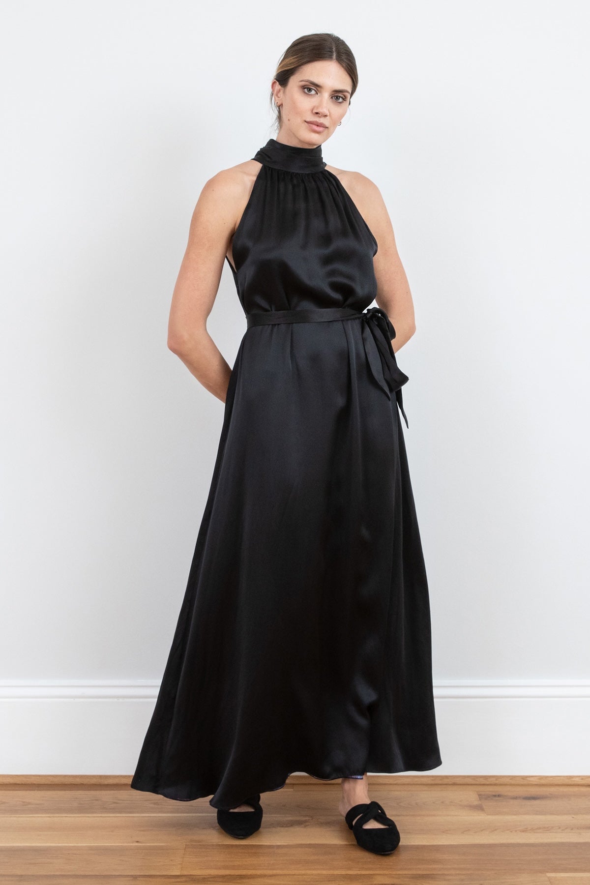 Reversible Patricia Dress Black front view
