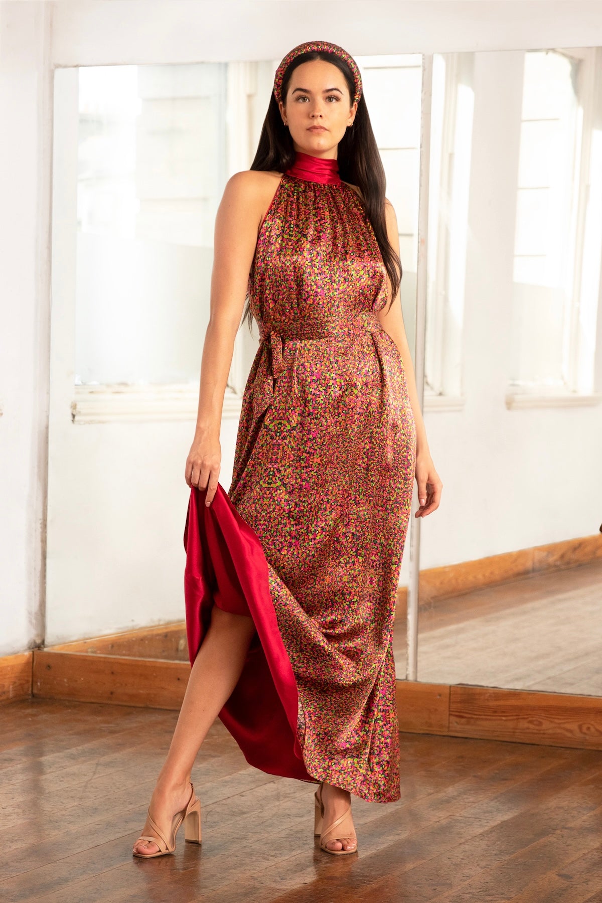Reversible Patricia Dress Neon Light front view
