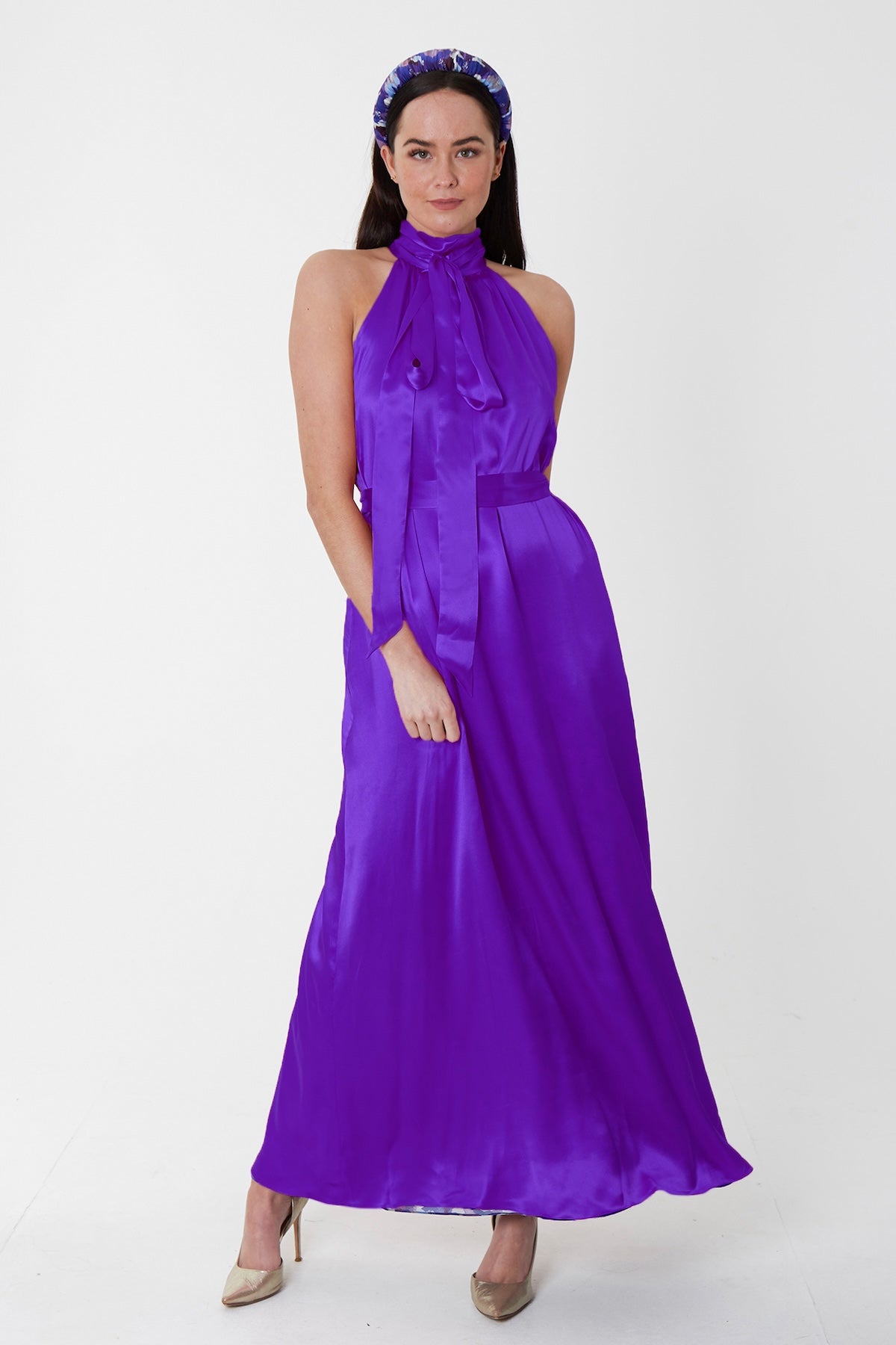 Reversible Patricia Dress Violet front view