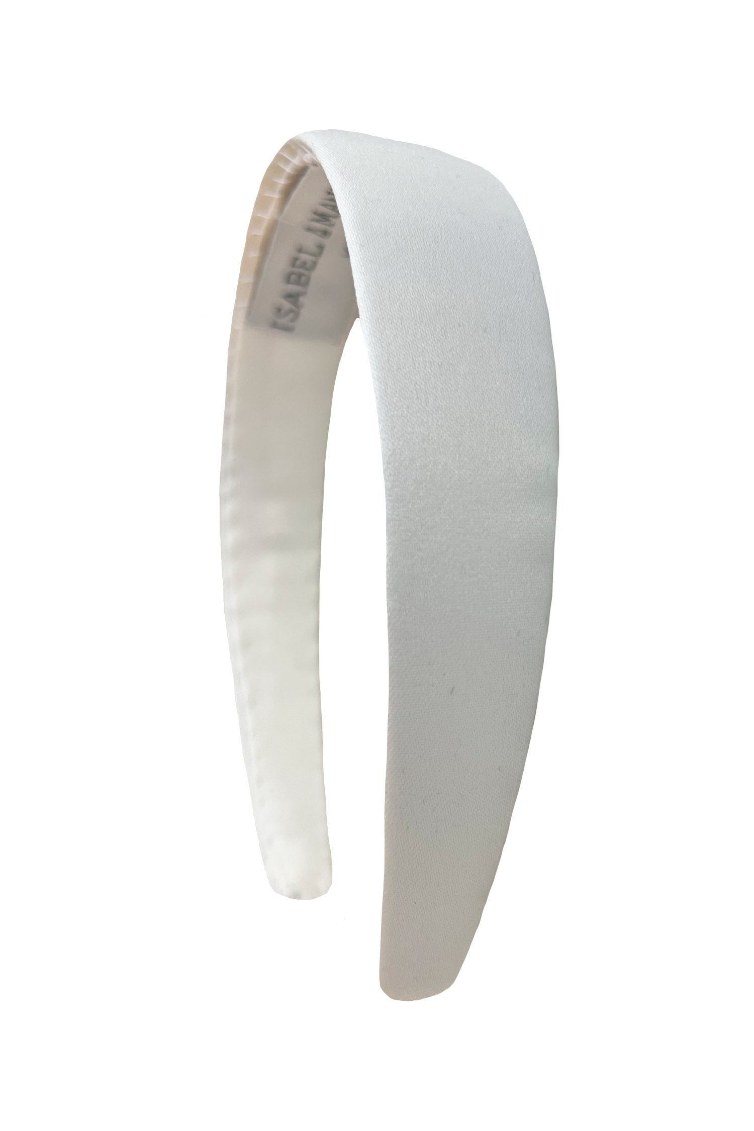 plain white satin headband easy to match to an outfit or wear on your wedding day