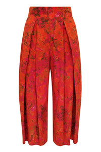 Matilda Cotton Culotte Trousers - Sunset Meadow | Isabel Manns