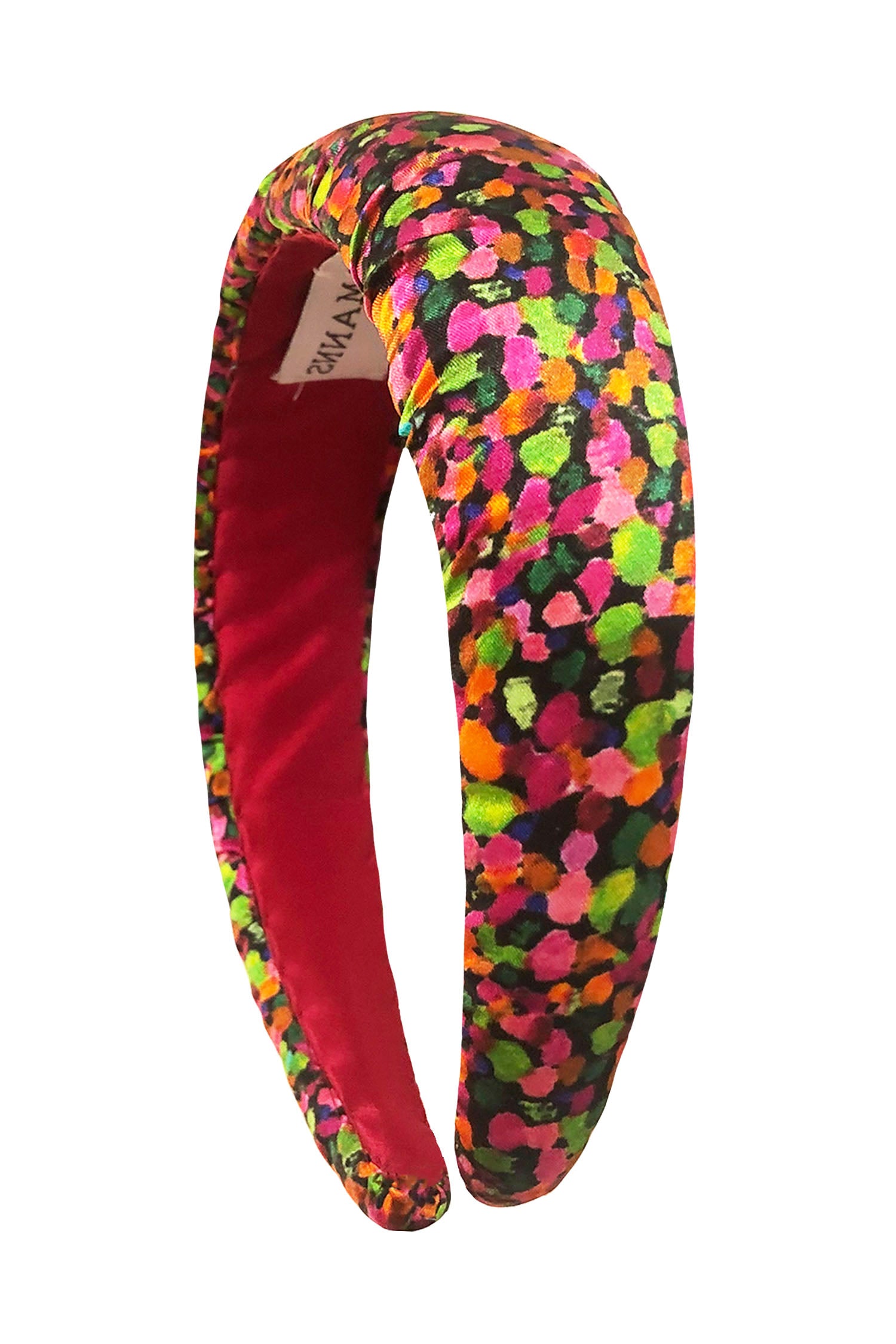 Bold and vibrant silk printed padded headband that is sustainably made in the UK and will give you an elevated look due to the style and fit