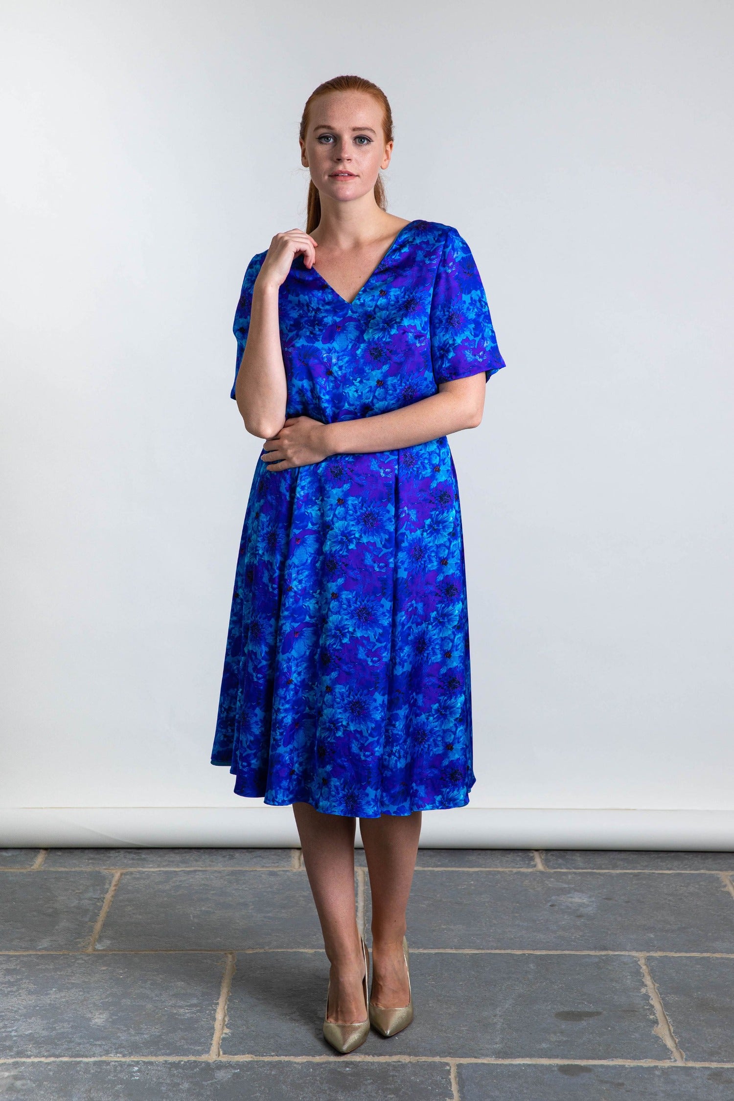 REVERSIBLE Cecilia Skirt - Blue Admiral/Teal | Isabel Manns