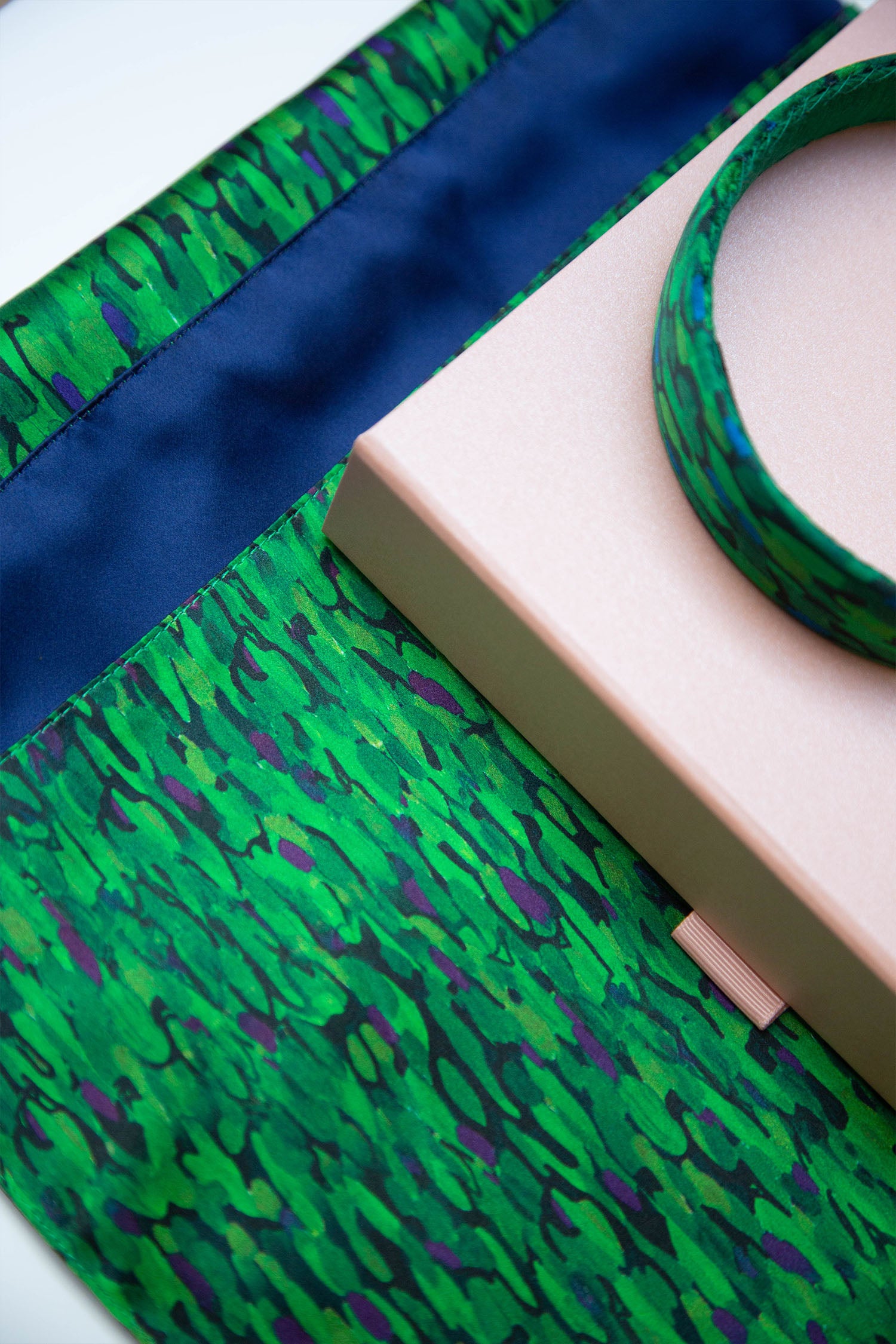 Silk headband and scarf gift boxes sustainably made in London make great gifts