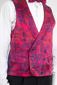 Handmade men's silk bespoke waistcoats made in England