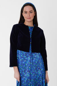 Isabel Manns reversible silk timeless jacket made in London