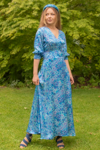 Isabel Manns elegant silk occasion wear reversible silk dress