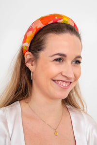 Silk printed padded and small vibrant coloured headbands