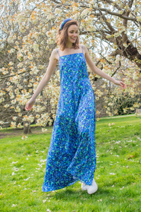 Ellie Silk Satin Dress - Dazzled Flora