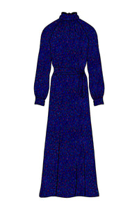 Silk Satin_Flecked Sapphire_Long sleeve_Full length