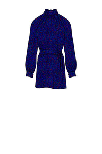 Silk Satin_Flecked Sapphire_Long sleeve_Short length