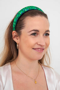 Exclusive Flecked Emerald Velvet Headband