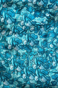 Iris symphony silk satin swatch