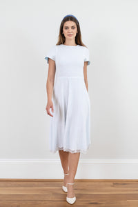 REVERSIBLE Kelly Dress - Forget Me Not/White