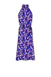 Silk Satin_Violet Marinace_Sleeveless_Midi length