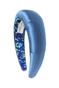 Exclusive Cornflower Blue Silk Padded Headband