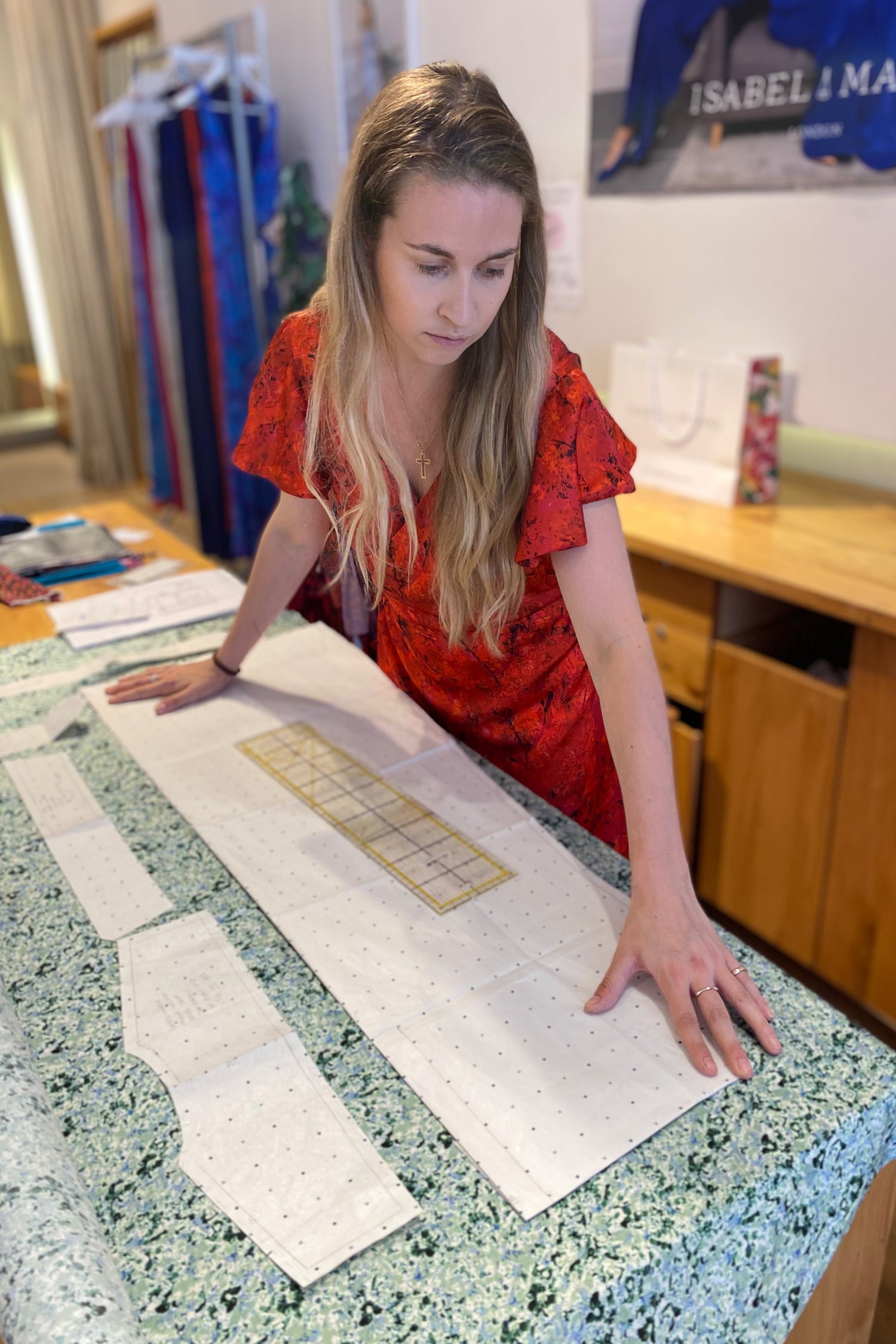 The founder Isabel of Isabel Manns shows you how we can create a bespoke outfit for you in London