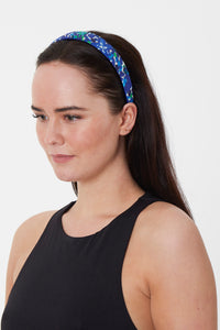 dazzled flora headband worn by a model