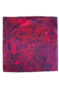 fire ocean silk satin pocket square