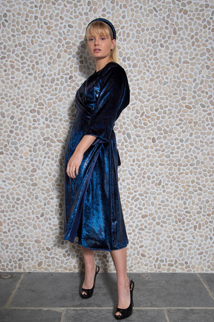 open lace back dress Velvet Kimono Robe, Velvet Dressing Gown