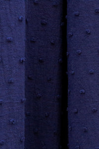 navy dotted cotton swatch