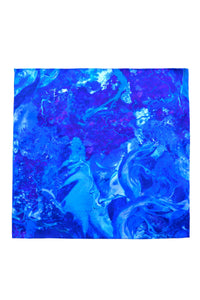 ocean water silk satin pocket square