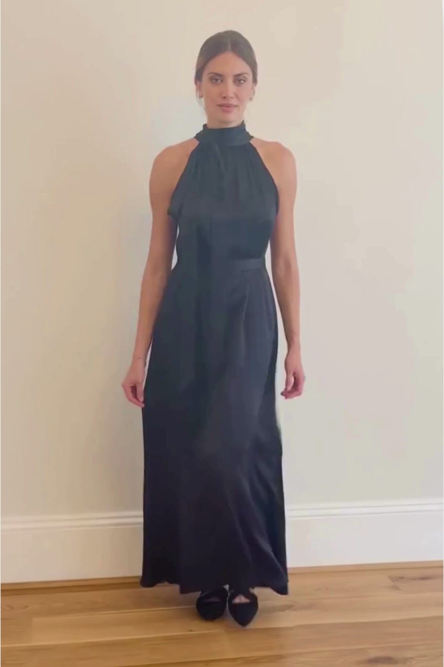 Reversible Patricia Dress Black front view