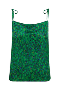 REVERSIBLE Freya Top - Flecked Sapphire/Flecked Emerald