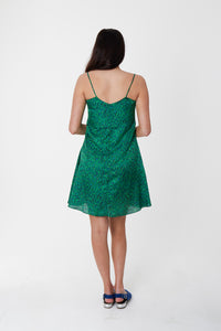 Libby Dress - Flecked Emerald