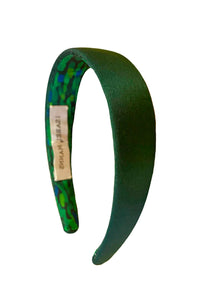 Forest Green Silk Satin Headband