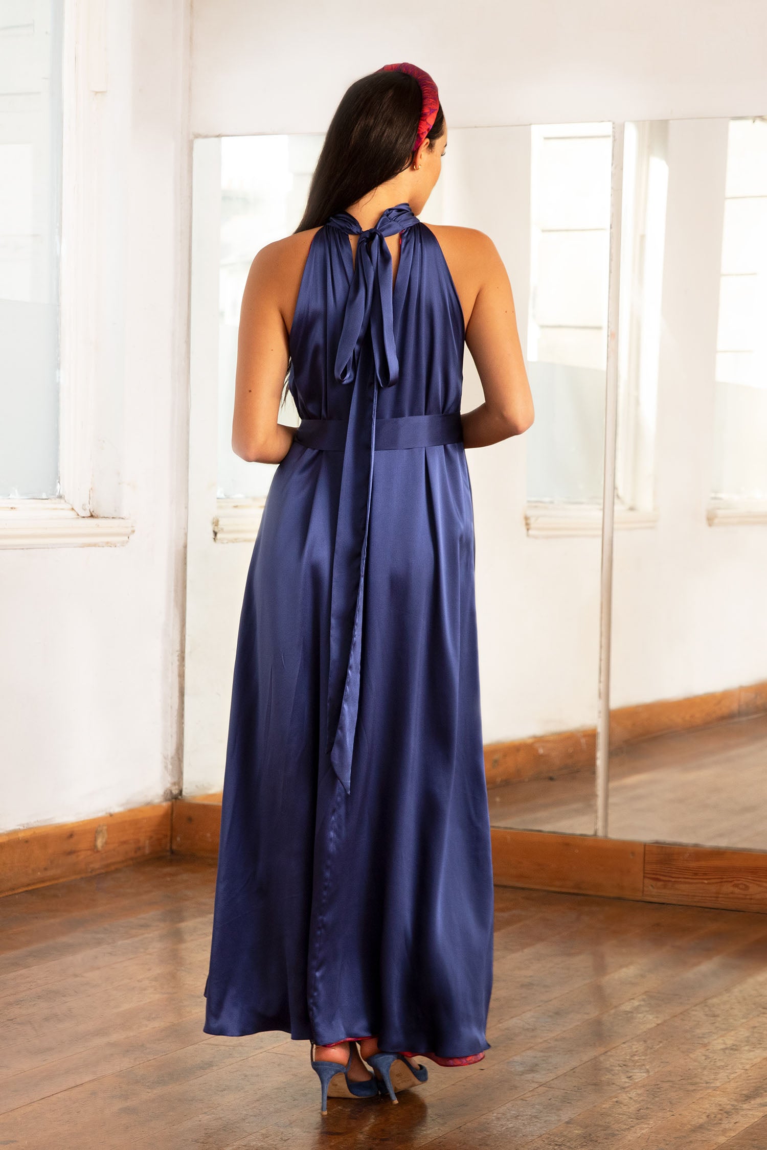 pebbles evening dresses Cortana - Pebbles polka-dot devor-chiffon maxi dress