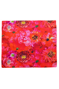 Coral Reef Satin Small Rectangle Scarf | Isabel Manns