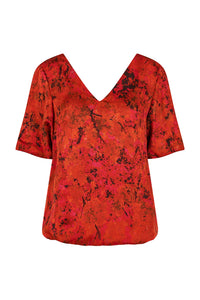 REVERSIBLE Eleanor Top - Sunset Meadow/Fuchsia | Isabel Manns