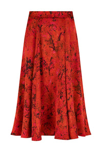 REVERSIBLE Cecilia Skirt - Sunset Meadow/Fuchsia | Isabel Manns