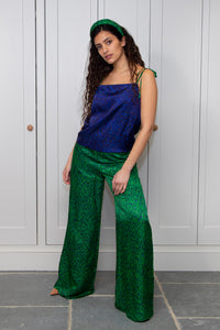 REVERSIBLE Freya Top - Flecked Sapphire/Flecked Emerald